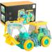 Excavator Toy Light Up Electric Construction Toys Truck with Universal Wheel - Transparent Toy Car for Boys Girls Construction Tractor Vehicle Engineering Digger Truck With Lights and Sounds