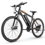 Funcid Electric Bike Electric Bike for Adults 26 E-Bikes 350W Adult Electric Bicycle 19.8MPH Electric Mountain Bike with Lockable Suspension Fork Removable Battery Shimano 21-Speed Gears-Orange