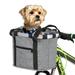 Tomshoo Bike Detachable Basket Front Pet Carrier Canvas Front Bag Aluminum Alloy Frame Pet Basket