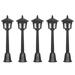 Home Decor 5 Pack Mini Miniature Street Lamp Model Railroad Train Post Lamp Black Lamp Outdoor Channel Lamp Post for Doll House Decoration Miniature Landscape Fairy Garden Lighting Accessorie B