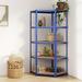 Dcenta 5-Layer Corner Shelf Steel and Engineered Wood Storage Organizer Shelves Display Rack Blue for Kitchen Bathroom Warehouse Basement Laundry 29.5 x 29.5 x 70.9 Inches (L x W x H)