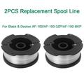 ALLTIMES String Trimmer Replacement Spool Line for Black & Decker AF-100/AF-100-3ZP/AF-100-BKP Weed Grass Eater 30ft 0.065 in 2PCS