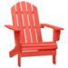 Dcenta Patio Adirondack Chair Solid Fir Wood Red