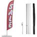 Sale Feather Flag Kit â€“ 13.5Ft Red & White Flag With Pole Set Ground Stake Pole Sleeve Bag â€“ Sale Flag For Businesses & Stores â€“ Knitted Polyester â€“ Printed In The
