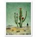 Surreal Mexican Desert Cactus Cacti Landscape Art Print Framed Poster Wall Decor 12x16 inch