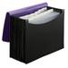 Smead Expanding File 12 Pockets Elastic Closure Letter Size Wave Pattern Purple/Black (70862)