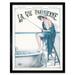 Vintage French Fashion La Vie Parisienne Fishing in Bath Magazine Cover Art Print Framed Poster Wall Decor 12x16 inch