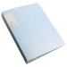 Farfi File Folder Double-sided High-Transparency Large Capacity Inner Pockets Multifunctional Sheet Protector with Plastic Sleeves A4 Paper Binder Portfolio Organizer Office Supplies (Sky Blue Type E)