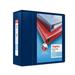 Staples Heavy Duty 5 3-Ring View Binder with D-Rings and Four Interior Pockets Navy Blue 2/Pack