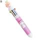 Farfi 10 Colors Ballpoint Pen Fluent Write Multi-color Plastic Student Exam Stationery Pen for Children (Type B)