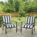 45" x 22.75" Stripe Rectangle Outdoor 2-Piece Deep Seat Cushion