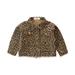 Tregren Toddler Little Girl Leopard Denim Jacket Long Sleeve Button Down Coat Fall Winter Ouftit Clothes