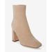 Boston Proper - Light Natural Neutral - Square Toe Heeled Bootie - 8.5