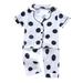 Robe Girls Toddler Toddler Baby Girls Short Sleeve Dot Print Tops+Pants Pajamas Sleepwear Outfits 4t Girls Top