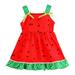Tregren Kids Baby Girls Halter Dress Sleeveless Watermelon Print Ruffle Hem Princess Sundress Toddler Summer Outfit Boho