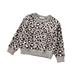 Tregren Kids Baby Girl Boy Leopard Knit Sweater Long Sleeve Crewneck Pullover Tops Cheetah Sweatshirt Fall Winter Warm Clothes