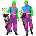 Widmann - Kostüm Snowboarder, Overall, Retro Schneeanzug, 80er Jahre Outfit, Bad Taste Outfit, Faschingskostüme