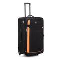 Suitcase Large 29" Expandable Durable Lightweight Suitcase with 2 Wheels & Built-in 3 Digit Combination Lock (Black/Orange, 120 Liters)