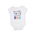 Carter's Short Sleeve Onesie: Gray Marled Bottoms - Size 3 Month