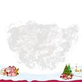 White Christmas Santa Claus Curly Beard Santa Fancy Dress Costume Simulation Beard Props Beard Wig for Performance