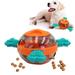 Dog Tumbler Toys Interactive Dog Puzzle Toys for Small Medium Large Dogs Leaky Dog Toys Multifunctional Dog Frisbee Toys for Training Dog Treat Chew Toy Pet Supplies Orange & Blue