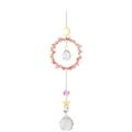 Dog Car Ornament Natural Amethyst Aquamarine Hollowed Out Moon Star Circle Pearl Ball Wind Chimes Suncatcher Staircase Garland Flocked