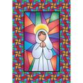 Toland Home Garden Stained Glass Angel Garden Flag 12.5in. x 18in.