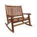 Leigh Country Double Porch Rocking Chair with Curved Seat Slats Honey