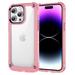 K-Lion Compatible with iPhone 14 Pro Case Dropproof Hybrid Shockproof Rugged Rugged Case Anti-Scratch Transparent Clear Protective Slim Cover for iPhone 14 Pro Pink