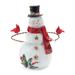 The Holiday Aisle® Snowman Figurine w/ Cardinal Bird Accents 9"H Resin | 9 H x 8 W x 5.25 D in | Wayfair 86C3726650954FD7A9487A12190432B4