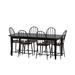 George Oliver Rectangular 76" L x 35.5" W Dining Set Wood in Black/Brown | 29.75 H x 35.5 W x 76 D in | Wayfair E76CB84369504D64853882C18B8B4D92