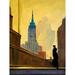 5th Avenue New York At Sunrise Watercolour Painting Unframed Wall Art Print Poster Home Decor
