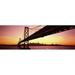 Panoramic Images Bridge across a bay with city skyline in the background Bay Bridge San Francisco Bay San Francisco California USA Poster Print by Panoramic Images - 36 x 12