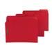 Smead Colored Pressboard Fastener Folders Letter 1/3 Cut Bright Red - Letter - Bright Red