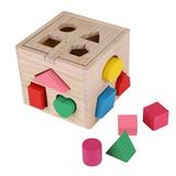 Shape Sorter Toy My First Wooden Building Blocks Geometry Learning Matching Sorting Gifts Didactic Classic Toys For Toddlers Baby Kids 2 3 Years Old