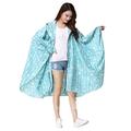 Yoone Stylish Hooded Women Raincoat Outdoor Long Poncho Waterproof Rain Coat Rainwear