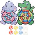 2 Sets Kids Dart Board Game Sticky Balls Indoor Dart Board Game Cartoon Dart Board Game