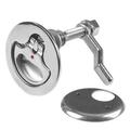 1 Set Lift and Pull Ring Stainless Steel Boat Hatch Locker Flush Mount Handle (Silver)