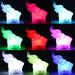 Farfi Cute Elephant Shaped LED 7 Color Changing Lamp Night Bedroom Home Decor Gift (White)