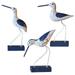 Handmade wooden crafts ornament 3 Pcs Mediterranean Style Wooden Seabird Decoration Seabirds Sculpture Ornaments for Home Devoration (Mixed)