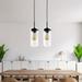 2 x LED Pendant Light Fixture Crystal Chandelier Glass Hanging Kitchen Island