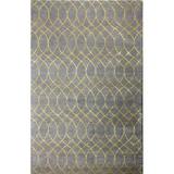 Bashian Greenwich Collection Geometric Contemporary Wool & Viscose Hand Tufted Area Rug - Grey - 7 ft. 9 in. x 9 ft. 9 in.