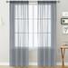 Lumento Window Curtain 2 Panels Curtains Clear Long Sheer Voile Rod Pocket Basic Home Decor Gray 2PC-W: 20 x H: 98