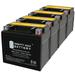 YTZ7S 12V 6AH Replacement Battery compatible with H-P Factory YTZ7S - 4 Pack