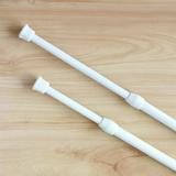 Spring Tension Curtain Rod 23.6-43.3 Inches Short Rod Doorway Curtain Rod Rust-Resistance Adjustable Curtain Rod