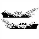 Dcenta 4PCS Car Stickers 4X4 Off Road(40*10cm)+Mountain Graphic Decal(190*50cm) Sticker for Car Truck Exterior Accessories Black