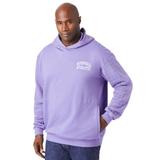 Men's Big & Tall Russell® Quilted Sleeve Hooded Sweatshirt by Russell Athletic in Washed Periwinkle (Size 4XL)