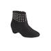 Wide Width Women's The Mikaiah Bootie by Comfortview in Black (Size 7 W)