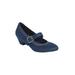 Wide Width Women's The Stone Pump by Comfortview in Navy (Size 8 W)
