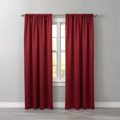 Wide Width BH Studio Room-Darkening Rod-Pocket Panel by BH Studio in Burgundy (Size 54